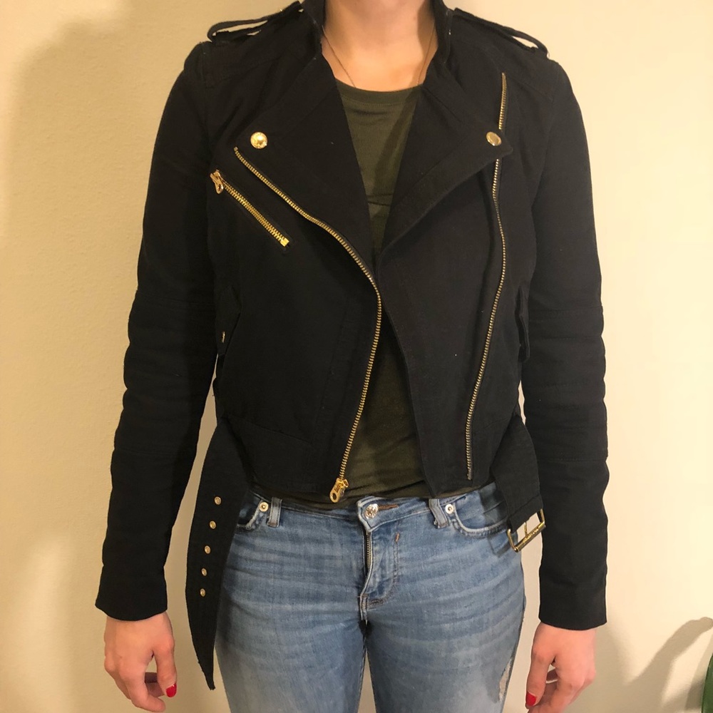 Juicy Couture Black biker  jacket- staple. - Picture 3 of 4